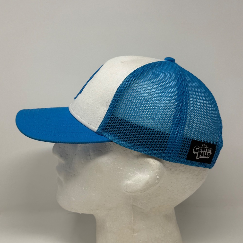Disney Gravity Falls Dipper Pines Trucker Hat Blue White Snapback Pine Tree Cap - Picture 2 of 10
